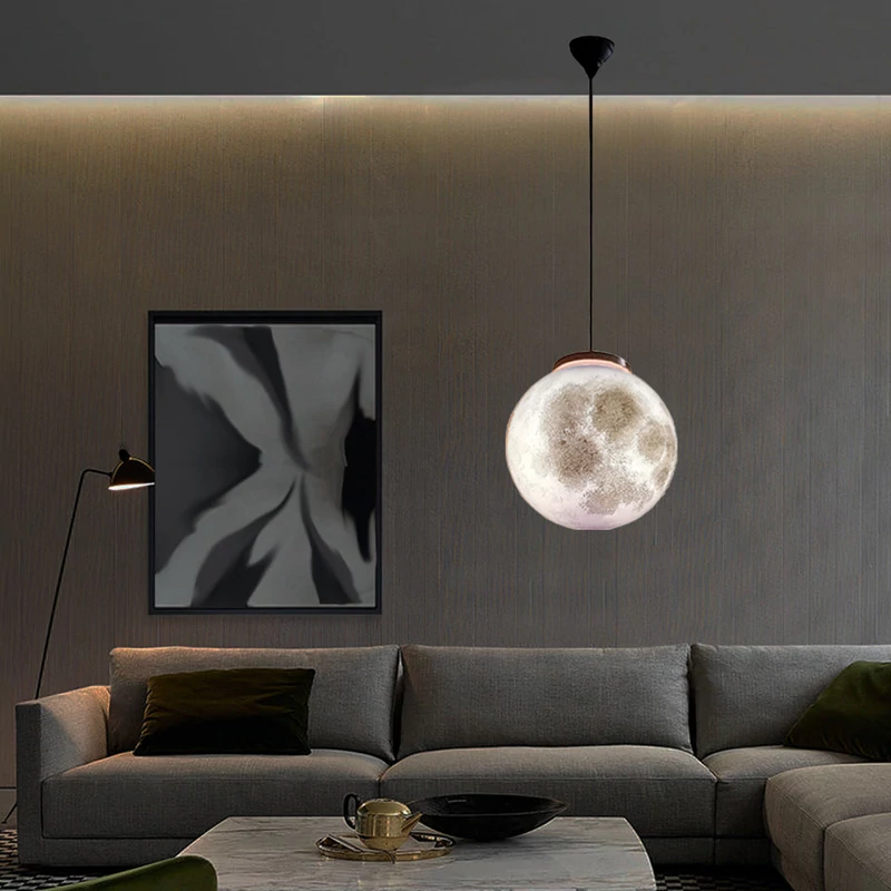 لوستر آویز کره ماه(ارسال رایگان)