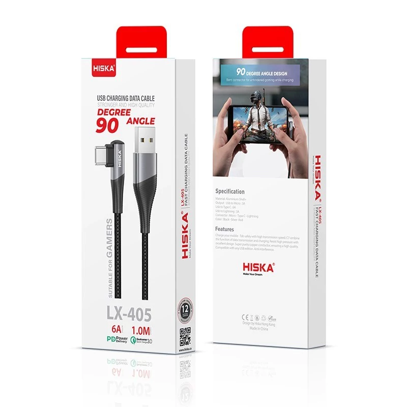 کابل تبدیل USB به USB-C هیسکا مدل LX-405 طول 1 متر