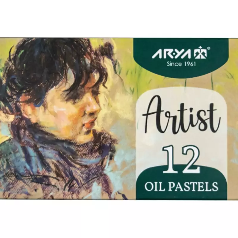 مداد شمعی 12 رنگ آرتیست آریا Arya Artist 2601
