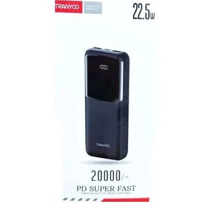 پاوربانک ترانیو مدل T-K07 ظرفیت 20000 میلی آمپر (پس کرایه )