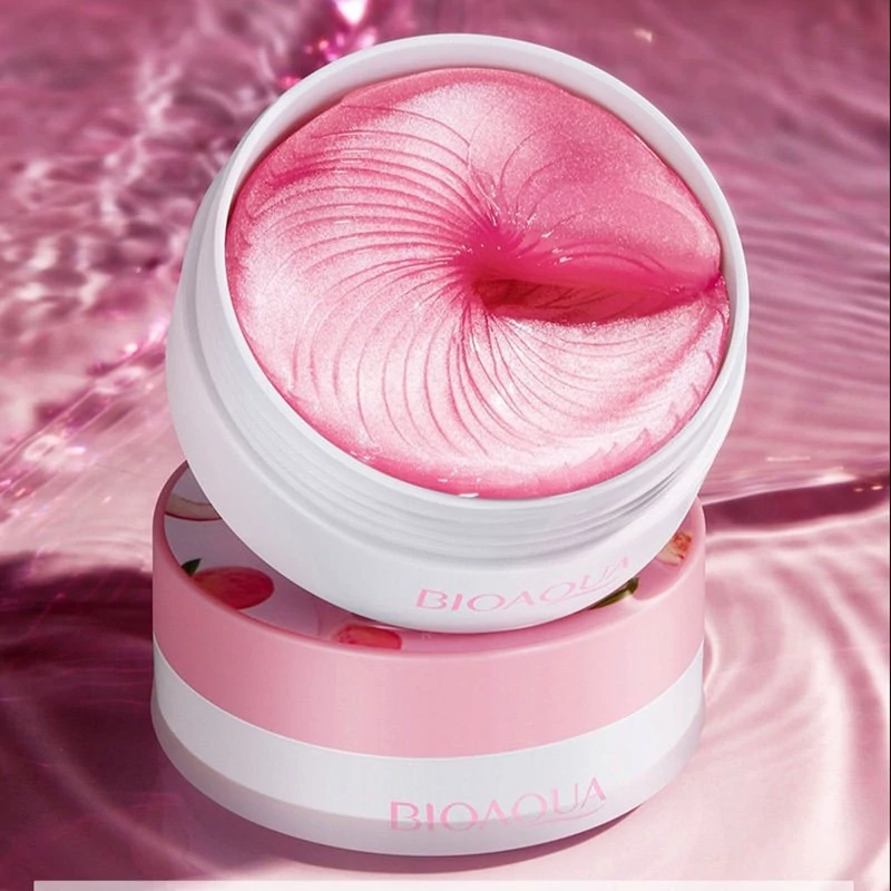 ماسک زیر چشم بایو آکوا مدل PEACH EXTRACT حجم 80 میلی لیتر بسته 60 عددی