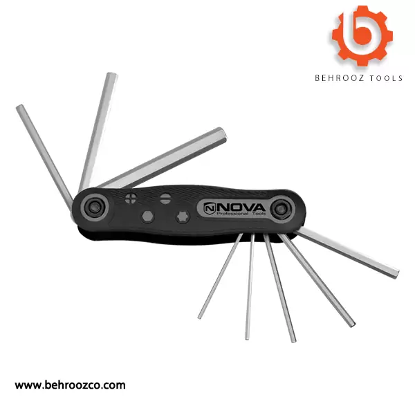 ست آچار الن 8 عددی شش گوش نووا