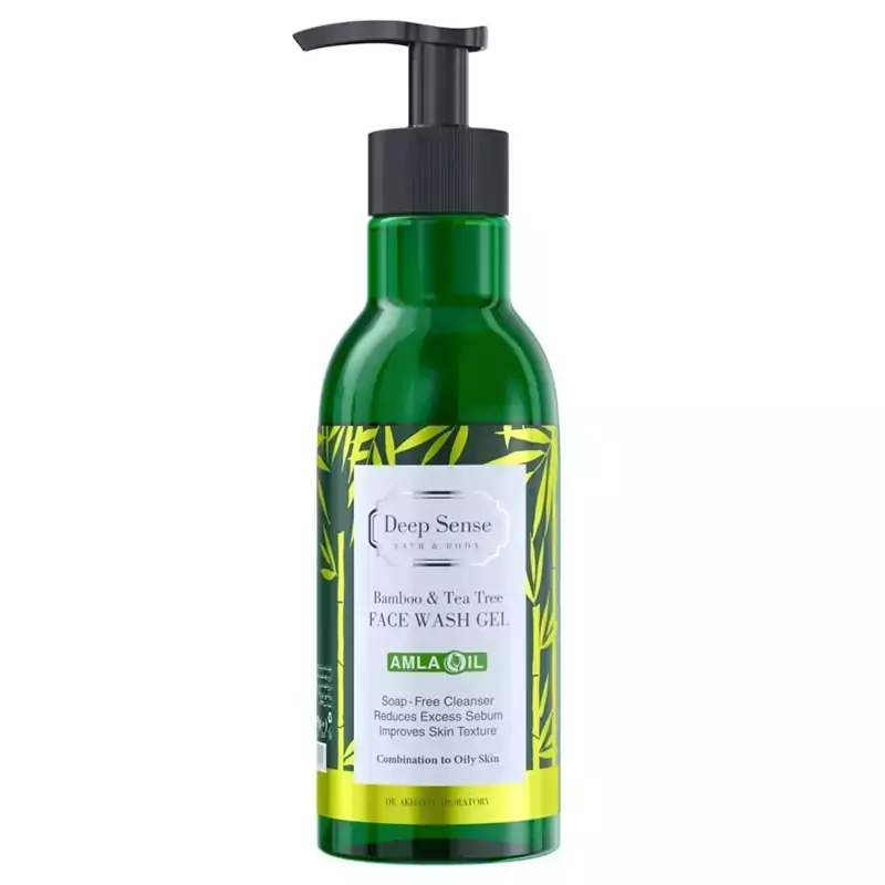 دیپ سنس ژل شستشو صورت بامبو  و درخت چای مناسب پوست مختلط تا چرب