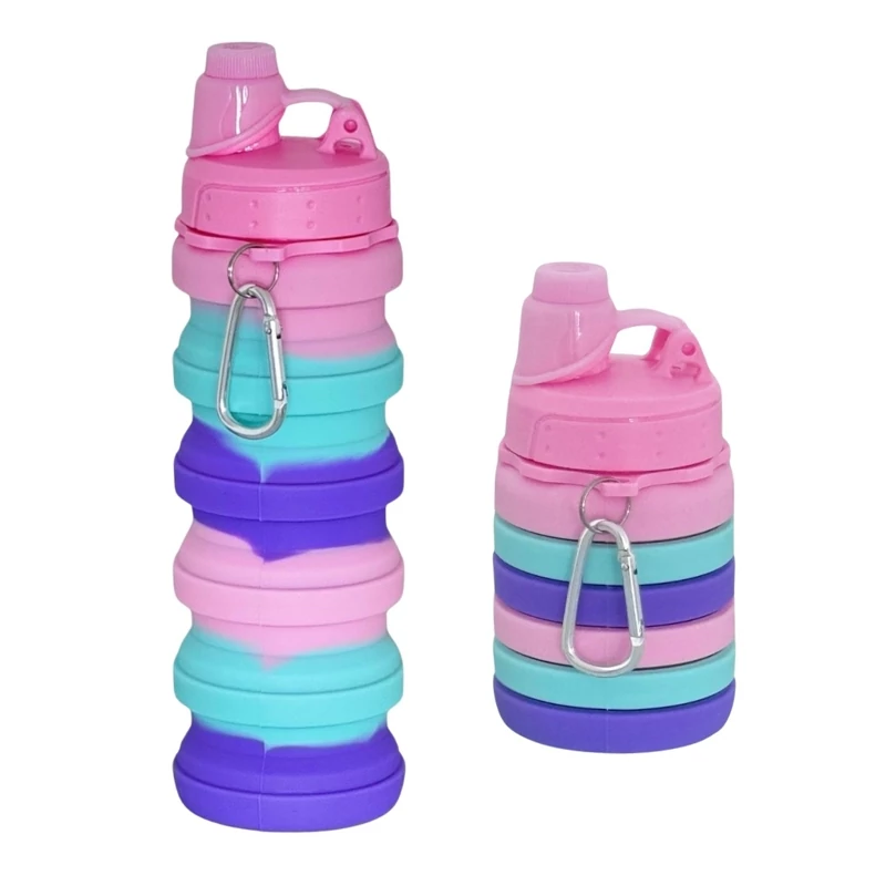 قمقمه سیلیکونی تاشو گنجایش 500 میلی لیتر کد 494