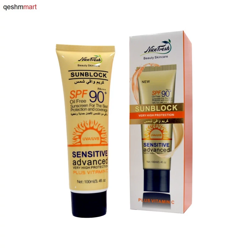 کرم ضد آفتاب نایس فرش مدل sensitive حجم 100 میلی لیتر