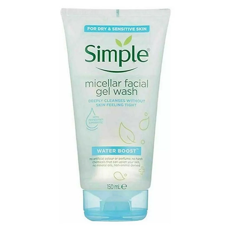 ژل میسلار شستشوی صورت سیمپل مدل water boostمناسب پوست خشک وحساس (اورجینال)