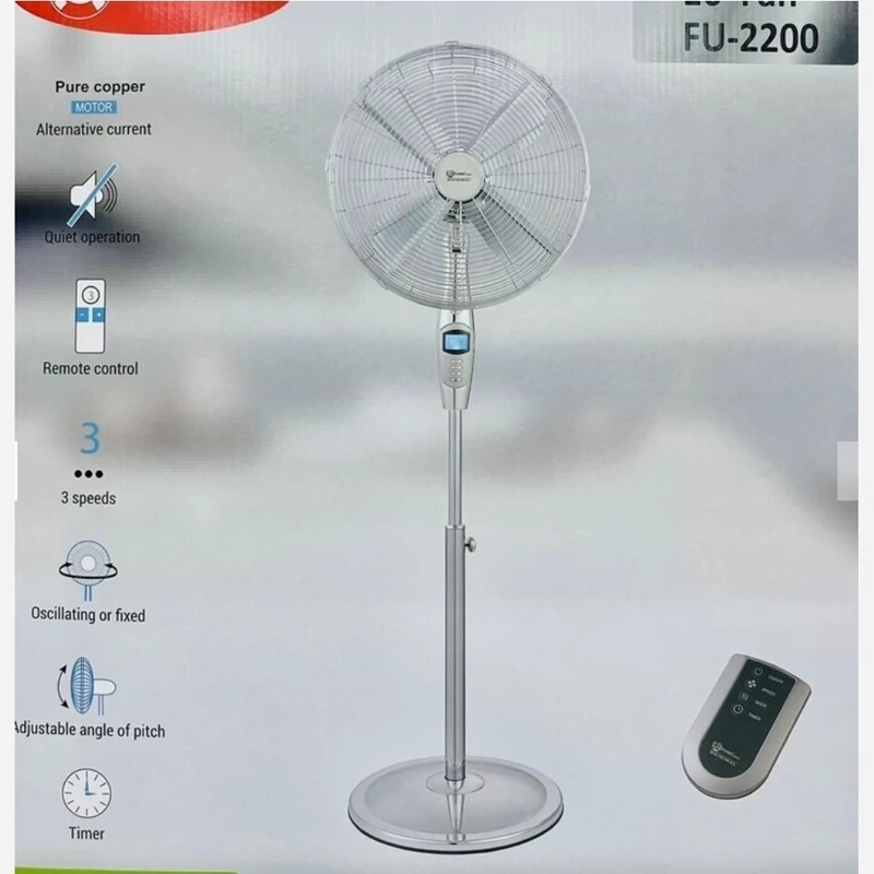 پنکه ایستاده دیجیتال کنترل دار فوما ژاپن تمام استیل مدل2200 ارسال پس کرایه تیپاکس