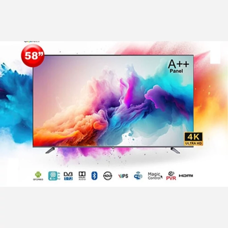 تلویزیون کیو ال ای دی هوشمند جی وی سی مدل QLT58N100 سایز 58