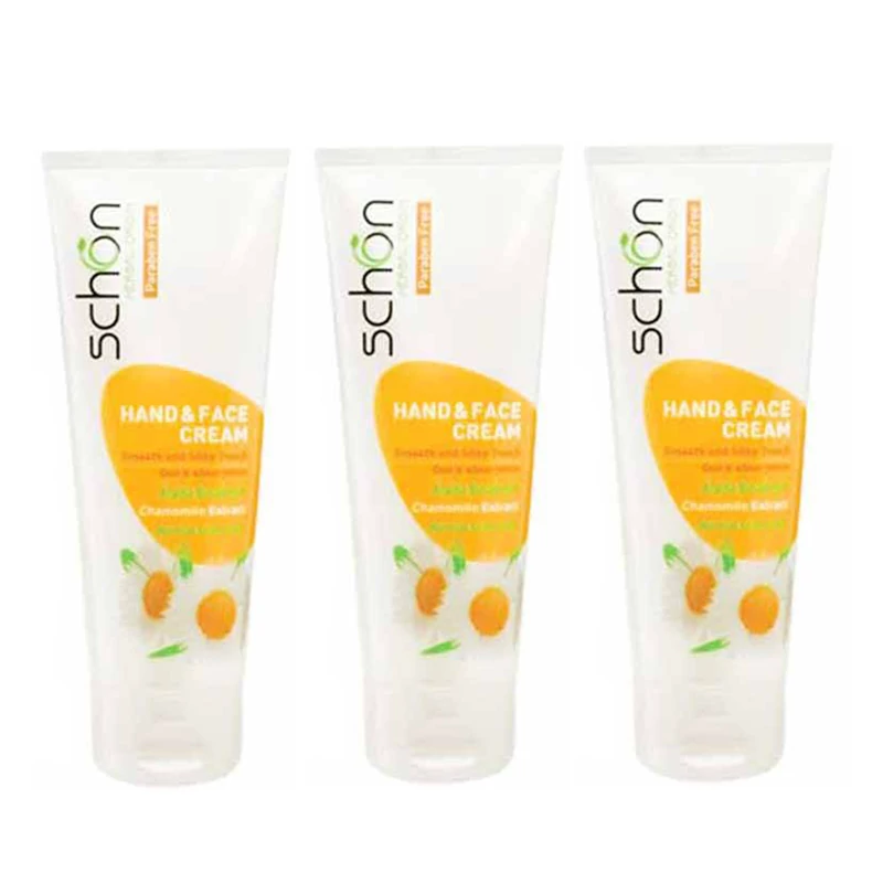 کرم مرطوب کننده دست و صورت شون مدل بابونه حجم 75 میلی لیتر مجموعه 3 عددی