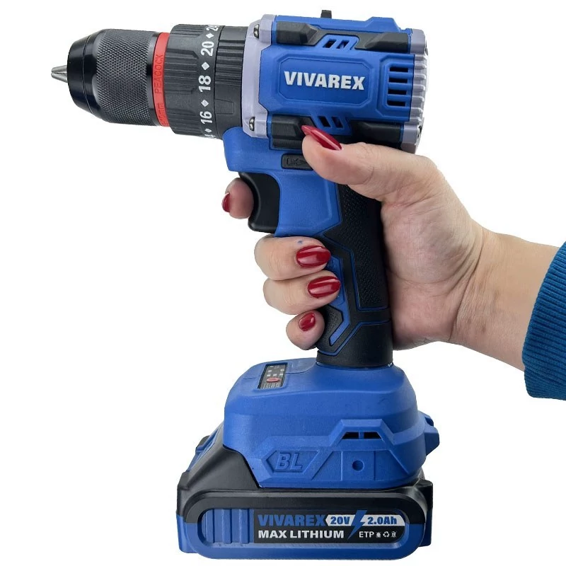 دریل شارژی 20 ولت براشلس ویوارکس مدل VR2010-BLX