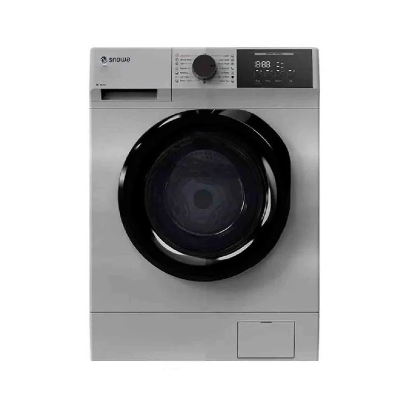 ماشین لباسشویی 8 کیلوگرم اتوماتیک اسنوا مدل SWM-C80S رنگ سیلور