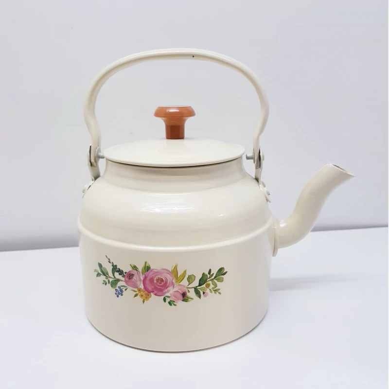 کتری روحی طرح دار 2 لیتری نسوز نگیر رنگ کوره مدل 2420