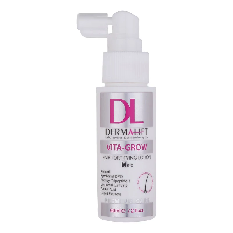 لوسیون تقویت کننده مو درمالیفت مدل VITA GROW حجم 60 میلی لیتر