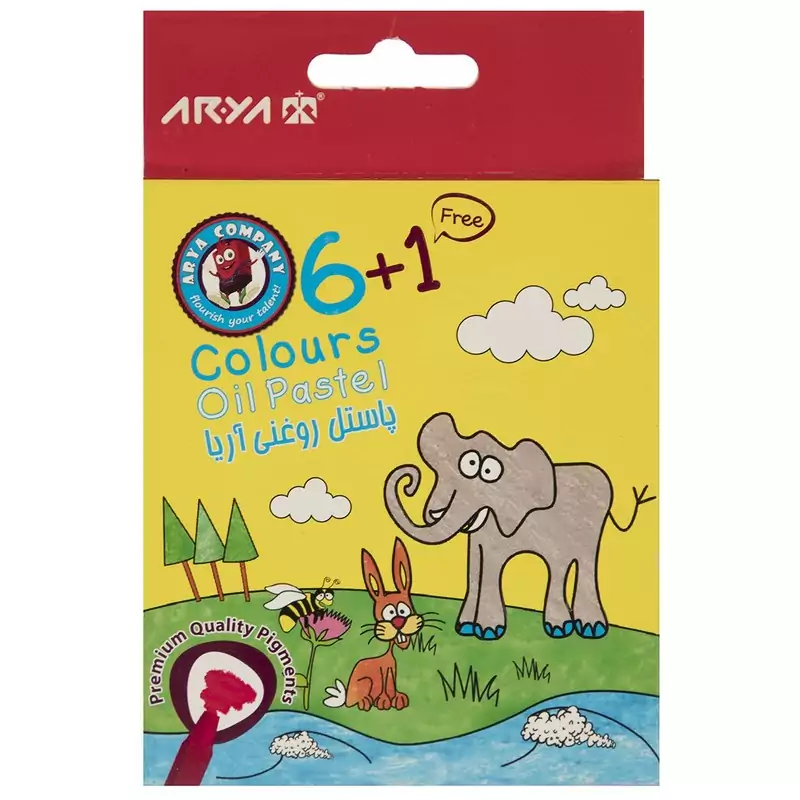 پاستل روغنی 1 + 6 رنگ آریا مدل 2024 کد 119351