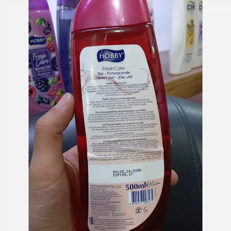 شامپو بدن هوبی مدل Nar حاوی عصاره انار 500 میل