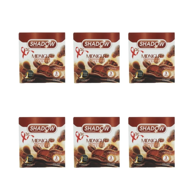 کاندوم شادو مدل Midnight مجموعه 6 عددی