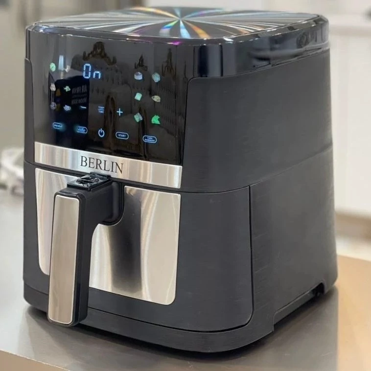 سرخکن برلین مدل600bسرخکن بدون روغن رژیمی 8لیتری سبد جدا صفحه رنگی داخل 12برنامه ارسال رایگان 