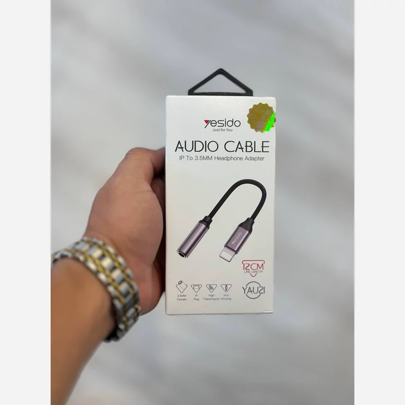 مبدل لایتنینگ به جک 3.5 میلی متری یسیدو مدل YAU21