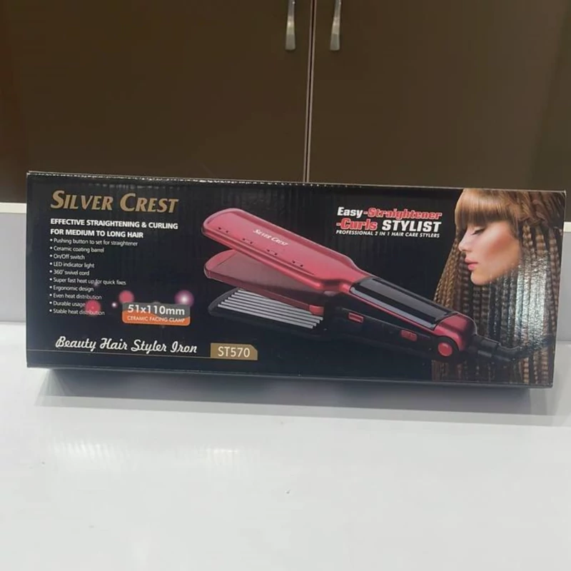 اتو مو دوکاره سیلور کرست  هم مو صاف کن ، هم مو ویو ریز