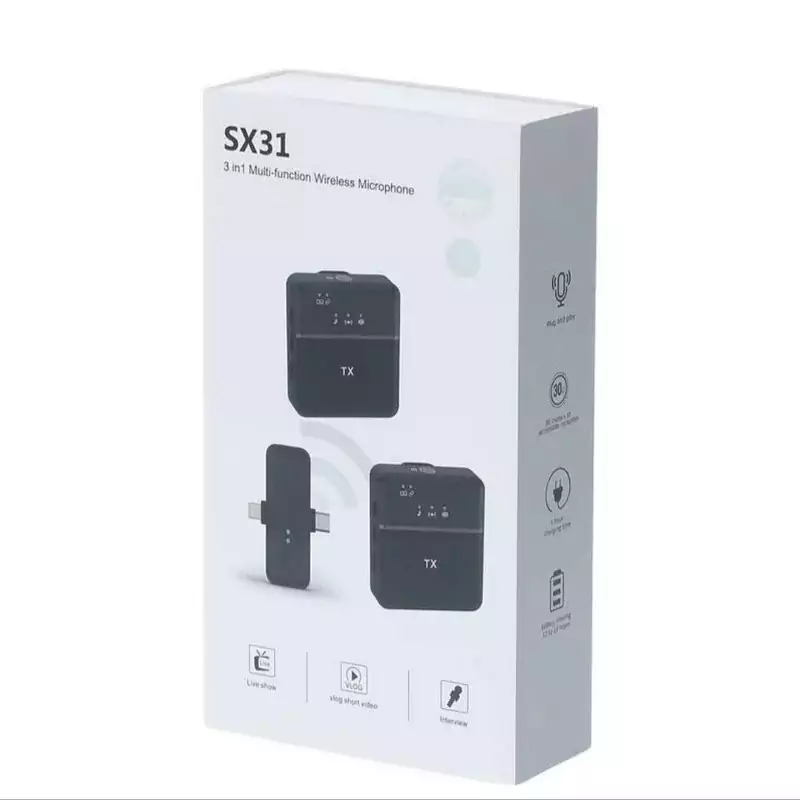 میکروفن یقه ای وایرلس طرح Rode SX-31 دارای دو عدد میکروفن