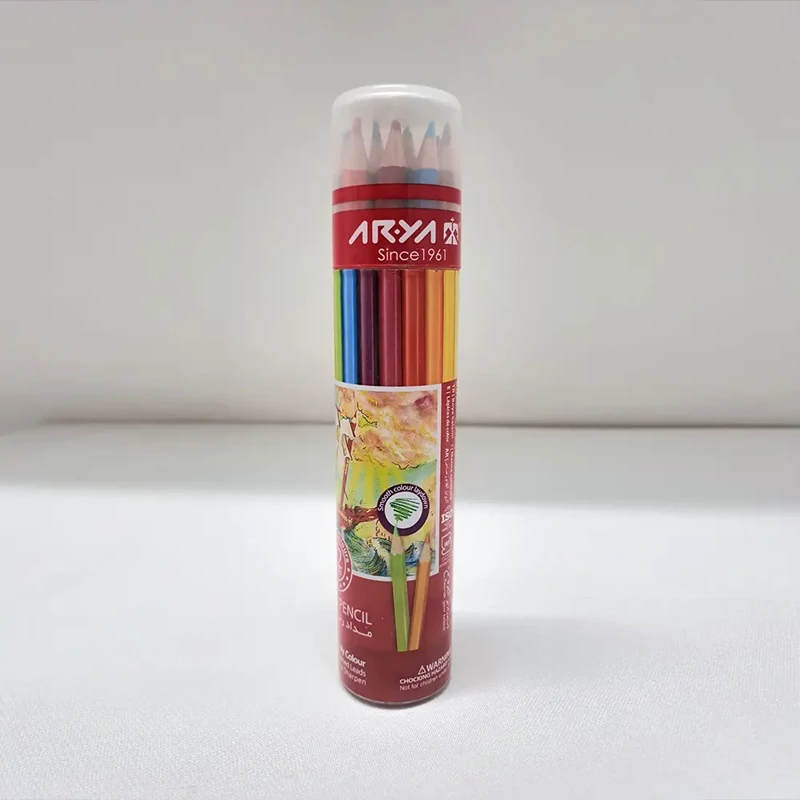 مداد 12 رنگ استوانه ای اریا
