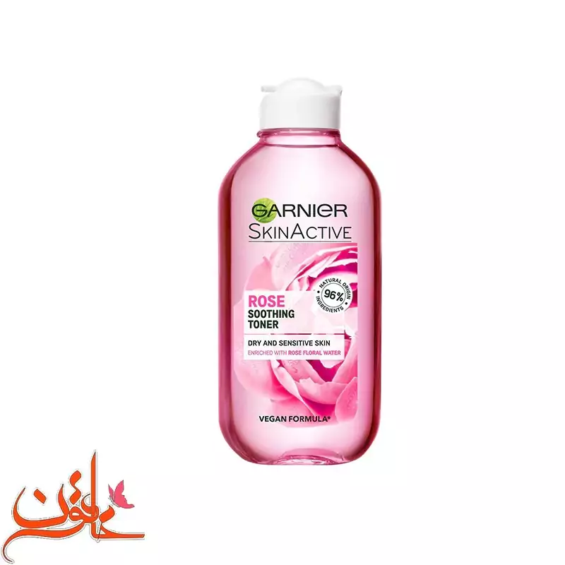 تونر گل رز گارنیر مدل Rose Toner برای پوست های خشک و حساس حجم 200 میل
