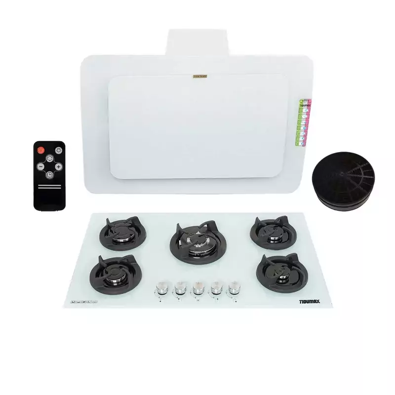 ست هود و گاز سفید تیدومکث (Tidumax) مدل پرنیان