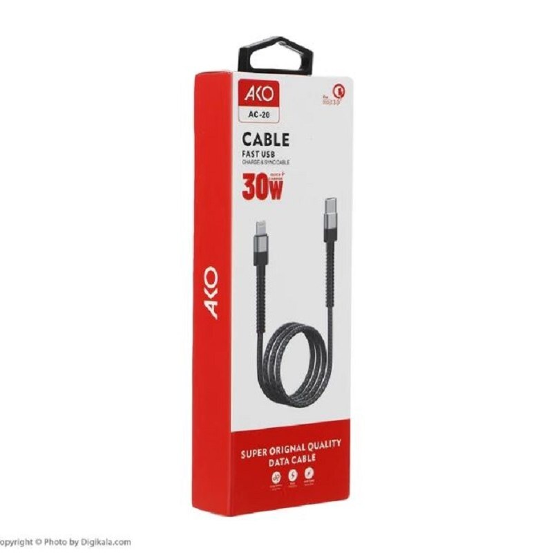کابل شارژ type-C به لایتنینگ آکو مدل AC-20
