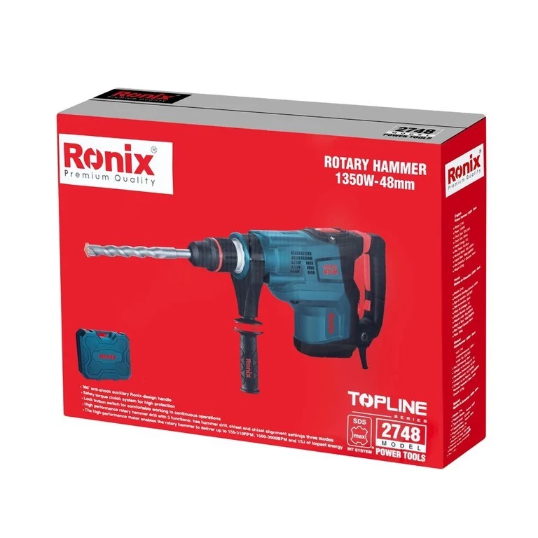 بتن کن 48 میلی متری براش لس تاپ لاین رونیکس مدل 2748 با کیف و لوازم و گارانتی رونیکس