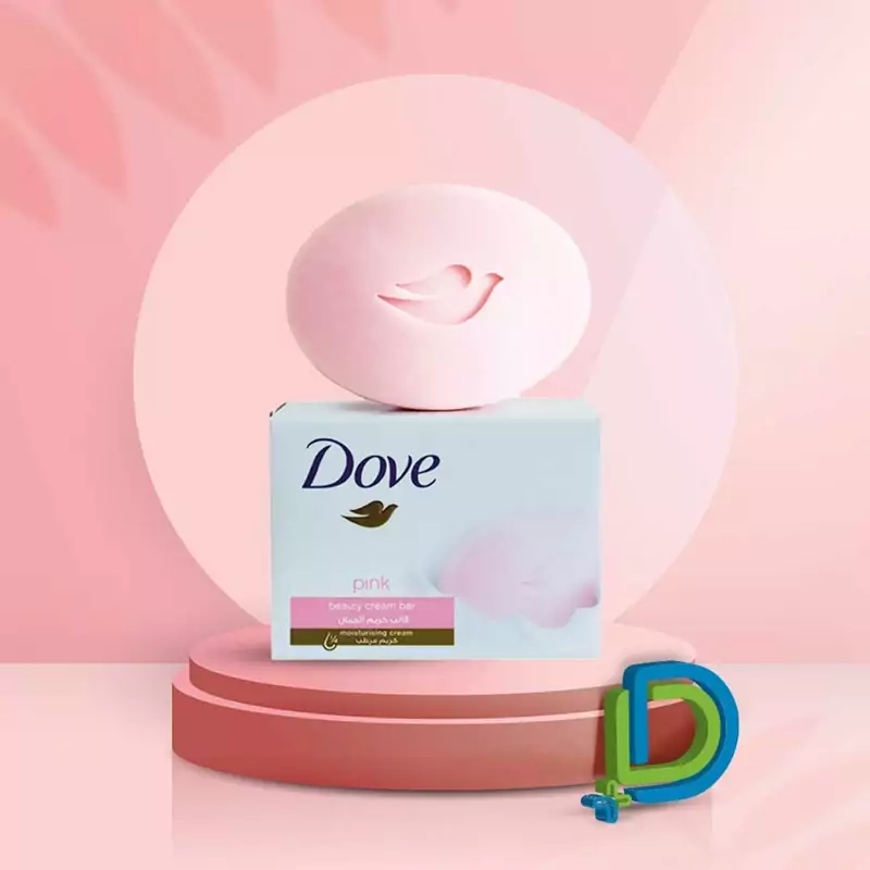 صابون شیری داو مدل pink،وزن 90 گرم.