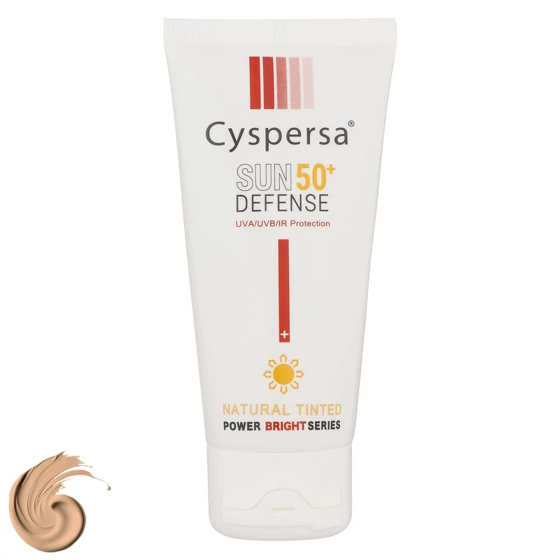 کرم ضدآفتاب رنگی سیسپرسا SPF50 مدل power bright NT ‌مناسب انواع پوست، حجم 50 میلی‌لیتر