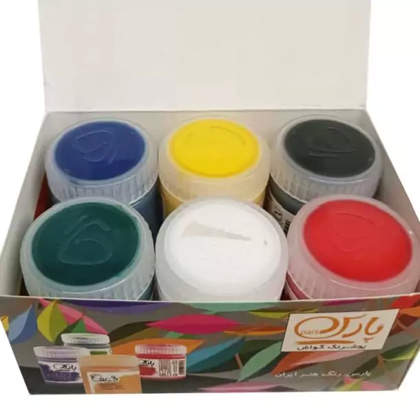 لوازم تحریر گواش 6 رنگ نقش لوازم التحریر