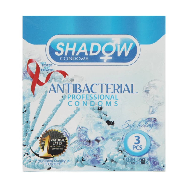 کاندوم شادو مدل Anti Bacterial بسته 3 عددی