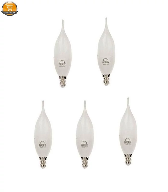 لامپ ال ای دی 7 وات اشکی بروکس پایه E14 بسته 5 عددی