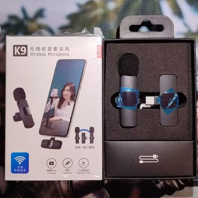 میکروفون بی سیم یقه ای Type-C مدل K9 تک میکروفون