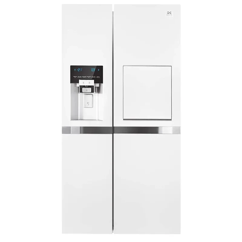 یخچال فریزر ساید بای ساید دوو مدل SXi20-21W ظرفیت 32 فوت هوشمند با بار خانگی و یخساز اتوماتیک