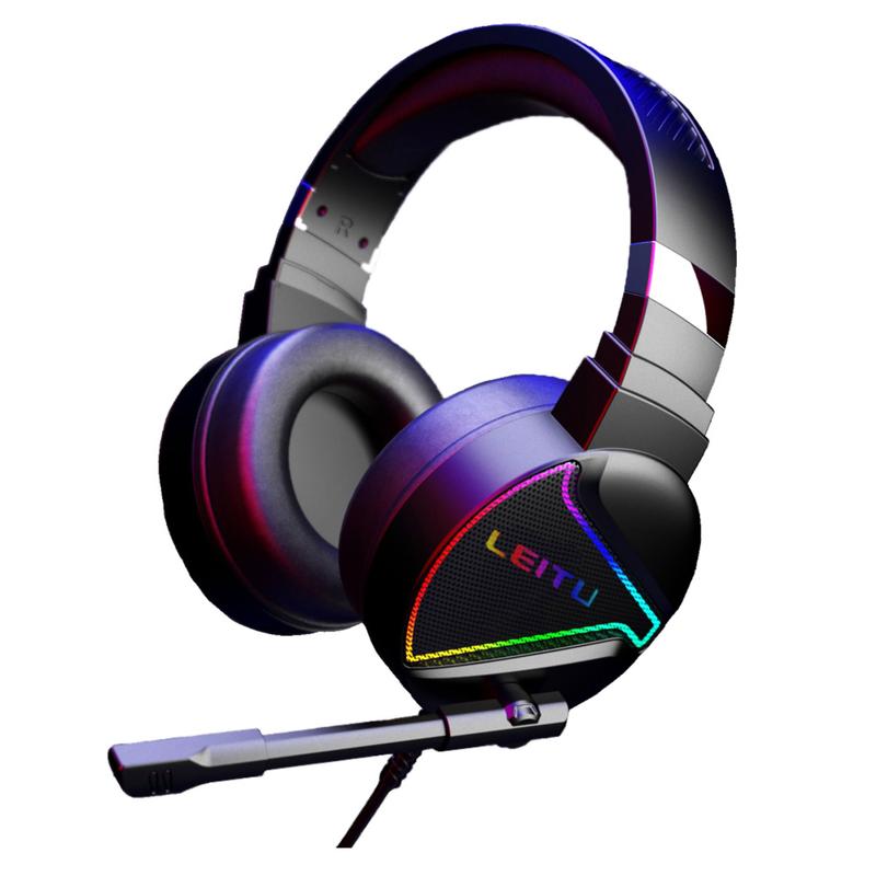 هدست لیتو مخصوص گیم حرفه ای آرجیبی gAMING RGB headset leitu 