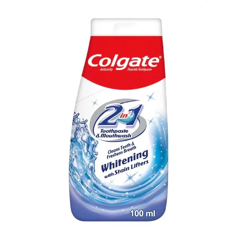 خمیر دندان و دهانشویه 2 در 1 سفیدکننده و لکه بر کلگیت