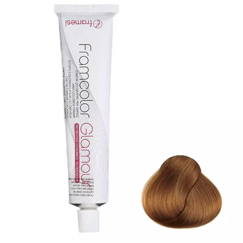 رنگ مو فرامسی مدل glamour شماره 7.34 حجم 100 میلی لیتر رنگ بلوند مسی متوسط