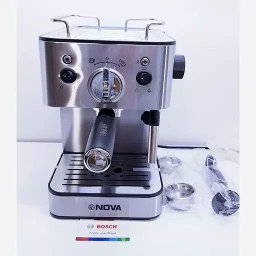 اسپرسو و قهوه ساز تمام استیل نوا حک شده 25 بار مدل 149 EXP   2000 وات