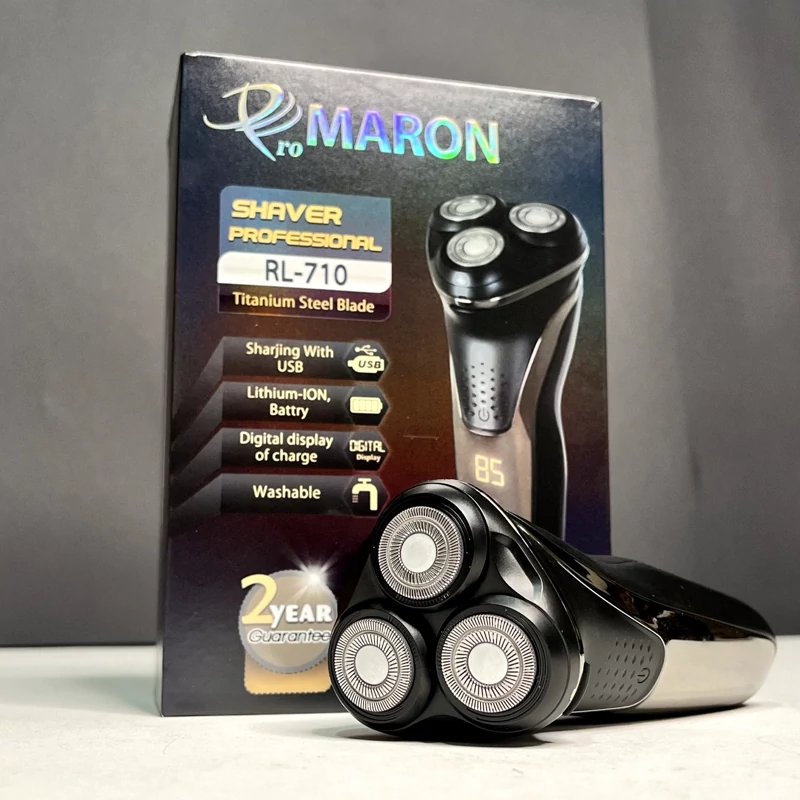 ریش تراش سه تیغ حرفه ای اصلاح صورت پرومارون مدل rl710