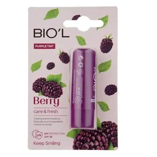 بالم لب رنگی بیول مدل Berry با SPF15 وزن 4.8 گرم بیوتی مال