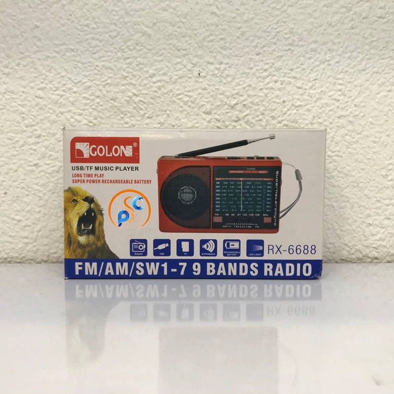 اسپیکر رادیویی قابل حمل گولون مدل RX-BT6688