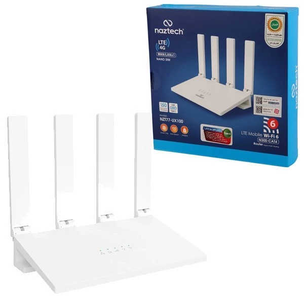 مودم روتر 4G LTE بی سیم N300 نزتک مدل NZT77-UX100