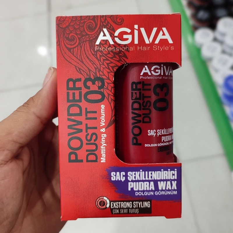 پودر مو حالت دهنده و حجم دهنده قوی آگیوا قرمز شماره 3 وزن 20 گرمی