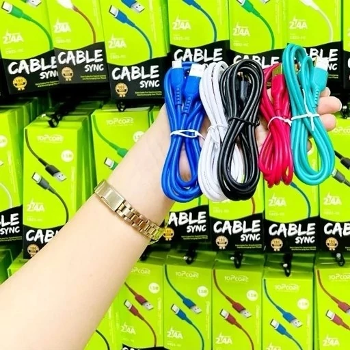 کابل شارژ 1.5متری تایپ سی topcore مدل cb23-11c فست شارژ کیفیت عالی