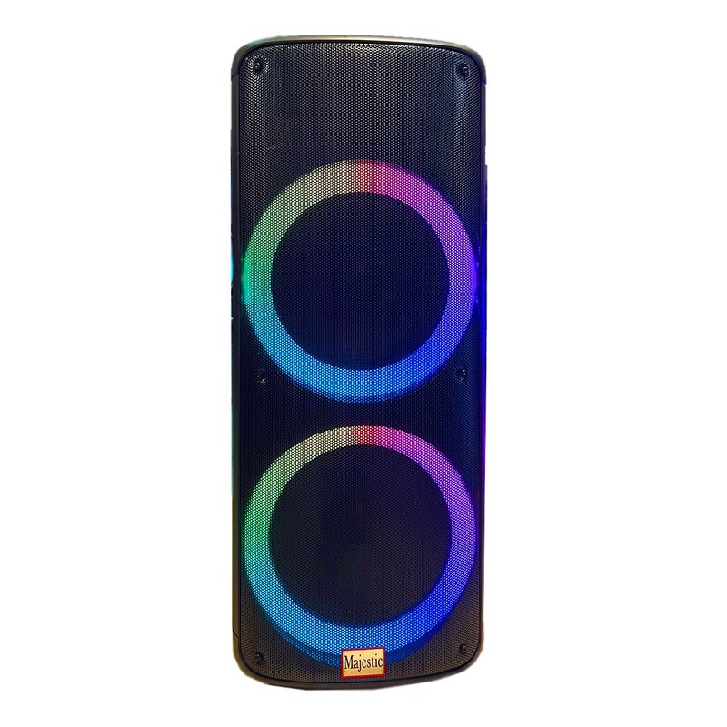 اسپیکر شارژی چمدانی مجستیک MG1022

  دو کلید همزمان برقی و شارژی 