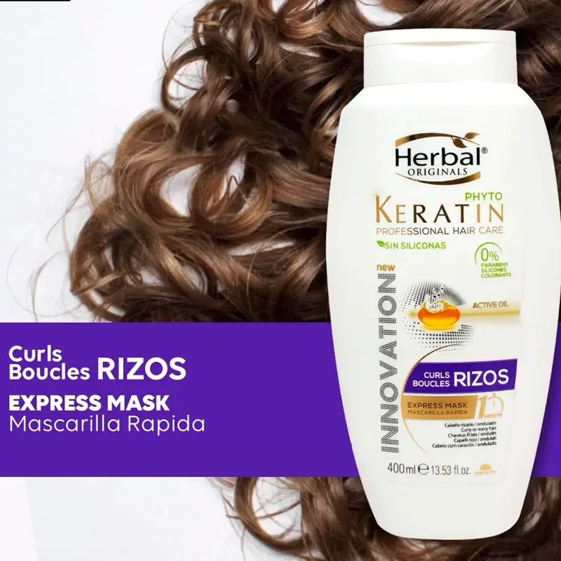 ماسک مو فیتو کراتین هربال مدل Rizos حجم 400ml