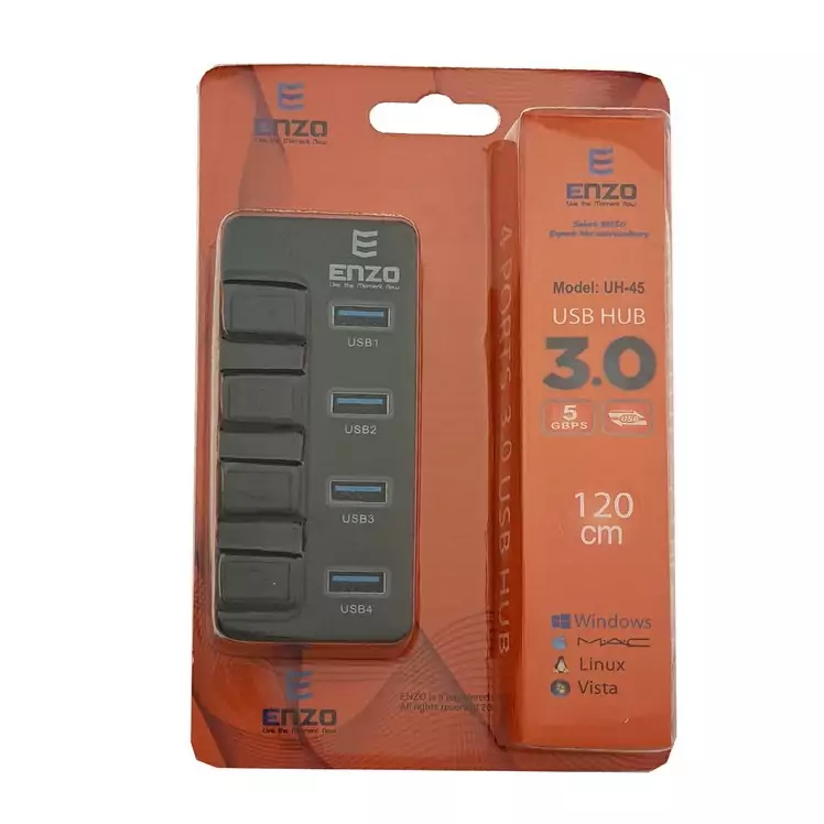 هاب چهار پورت USB 3.0 انزو ENZO UH-45