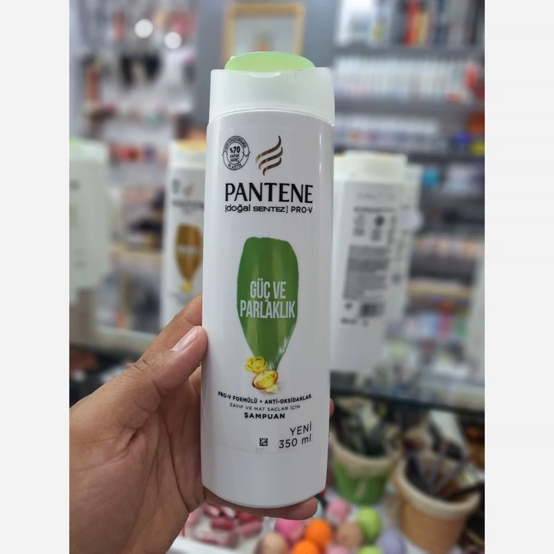 شامپو پنتن مدل Guc Ve Parlaklik مناسب موهای ضعیف و مات حجم 350 میلی لیتر
